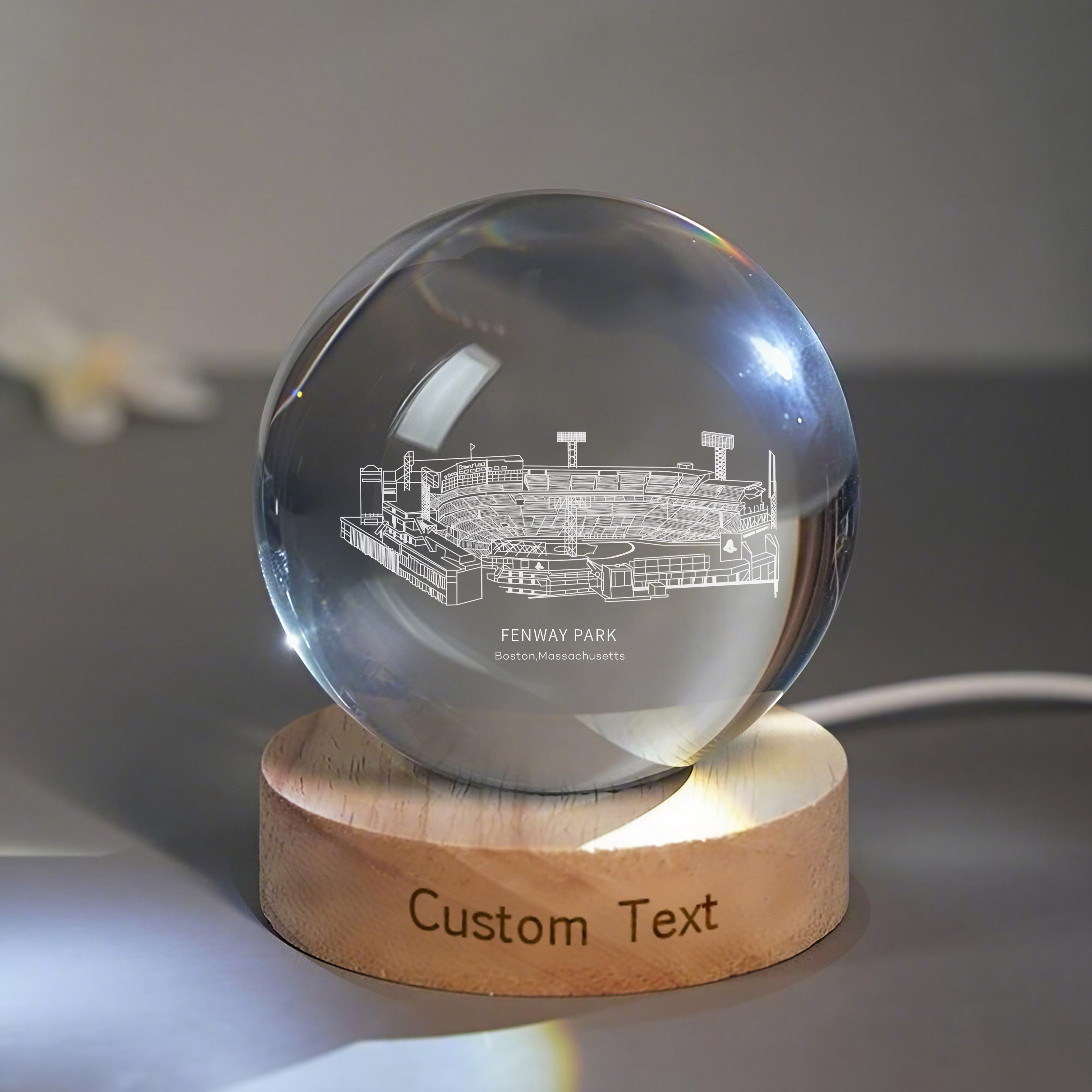 FENWAY PARK 3D Spherical Crystal Lamp
