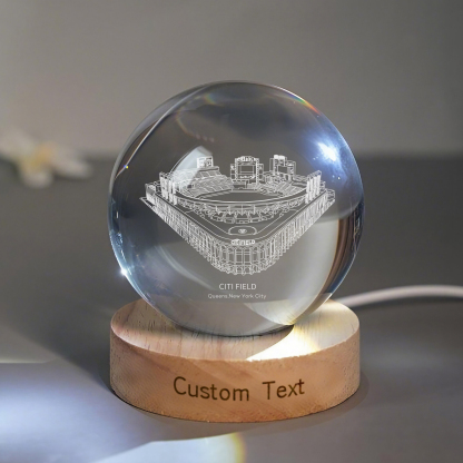 CITI FIELD Stadium 3D Spherical Crystal Lamp