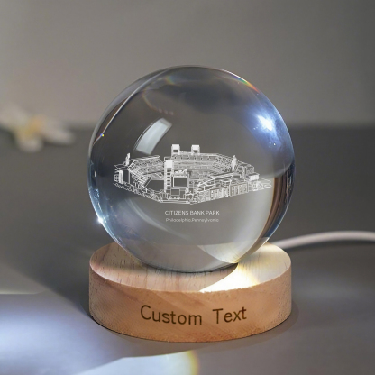 CITIZENS BANK PARK Stadium 3D Spherical Crystal Lamp