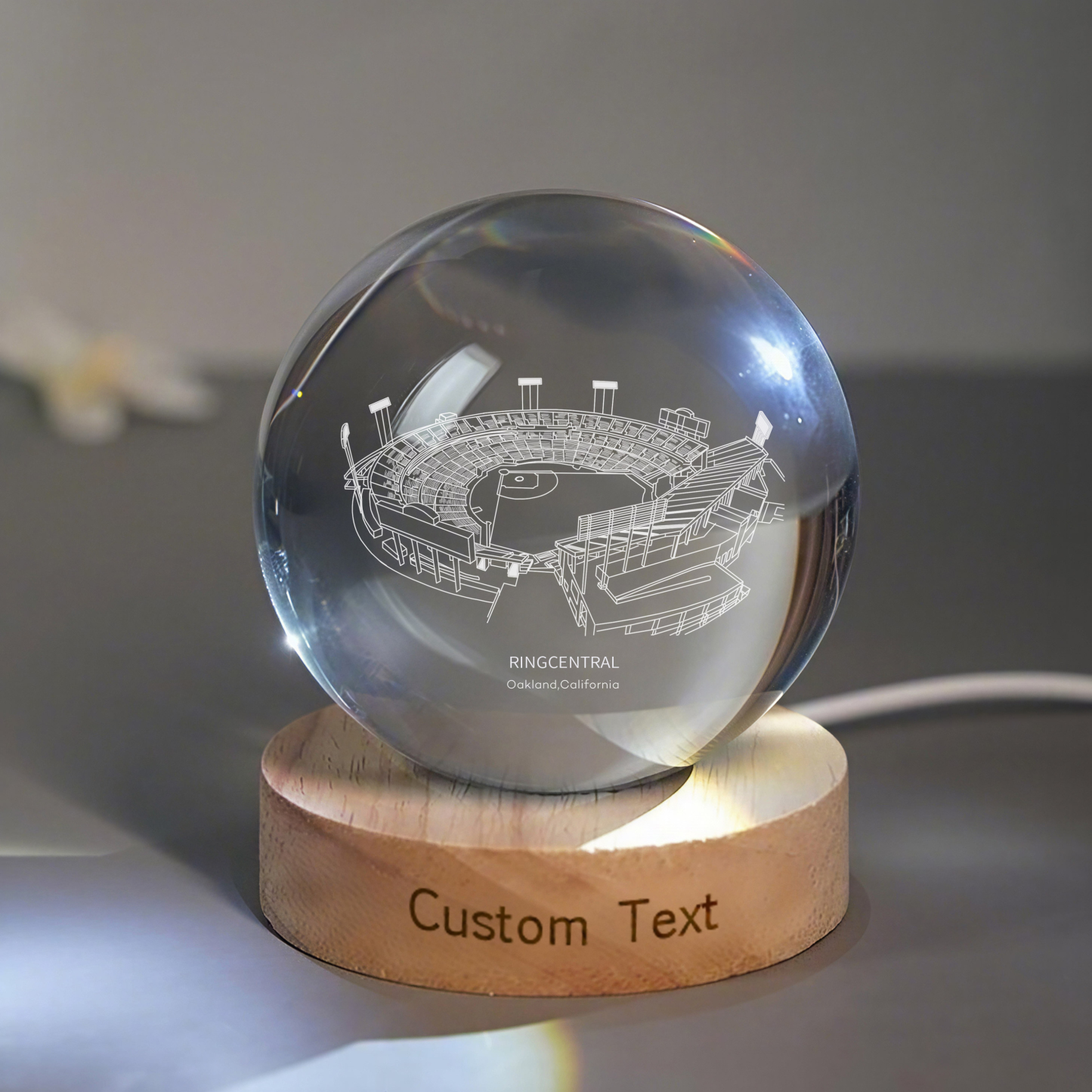 RINGCENTRAL Stadium 3D Spherical Crystal Lamp