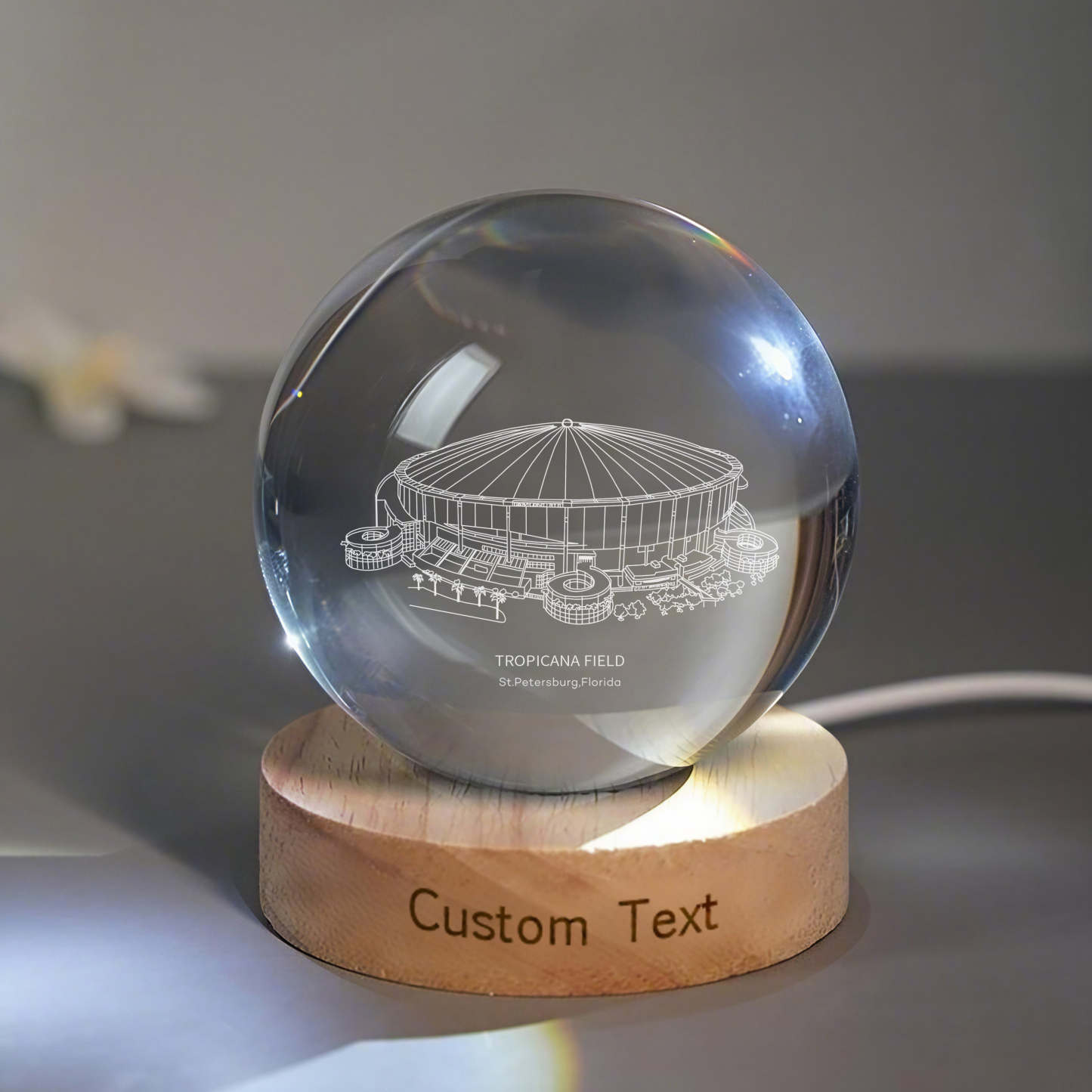 TROPICANA FIELD Stadium 3D Spherical Crystal Lamp