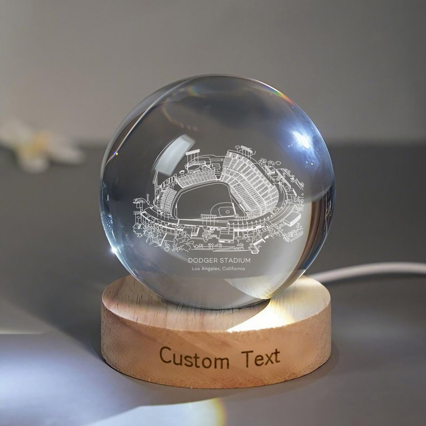 DODGER Stadium 3D Spherical Crystal Lamp