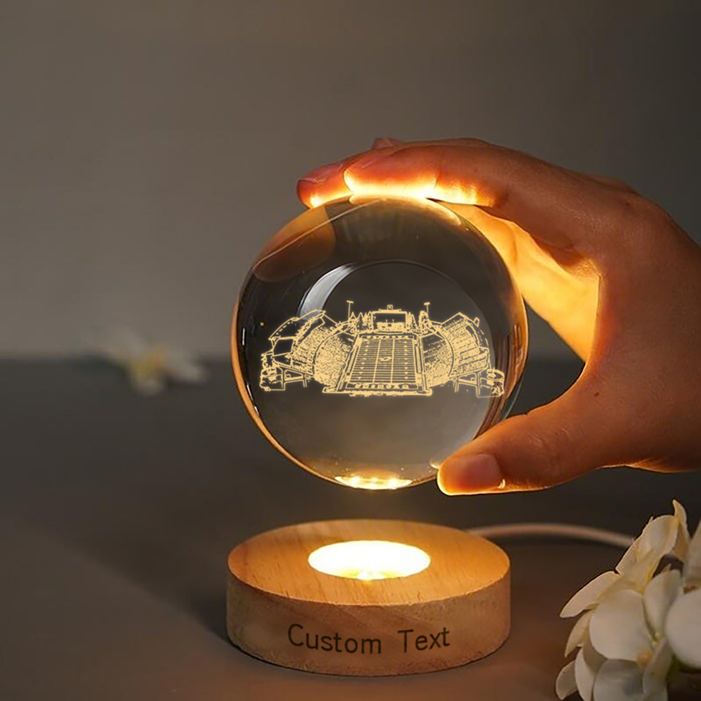 War Memorial Stadium 3D Spherical Crystal Lamp