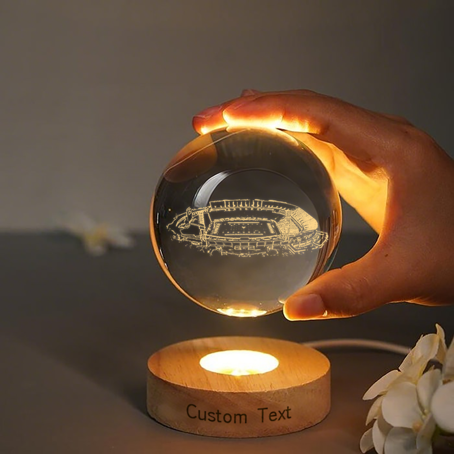 Scott Stadium 3D Spherical Crystal Lamp