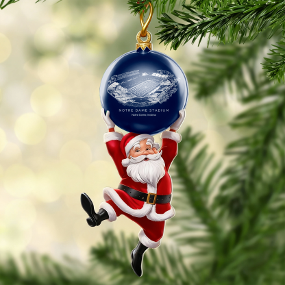Personalized Notre Dame Stadium Christmas Acrylic Decorations, A Gift For Fans - Limited Edition