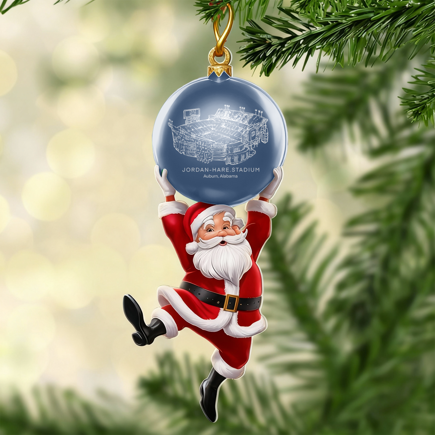 Personalized Jordan-Hare Stadium Christmas Acrylic Decorations, A Gift For Fans - Limited Edition