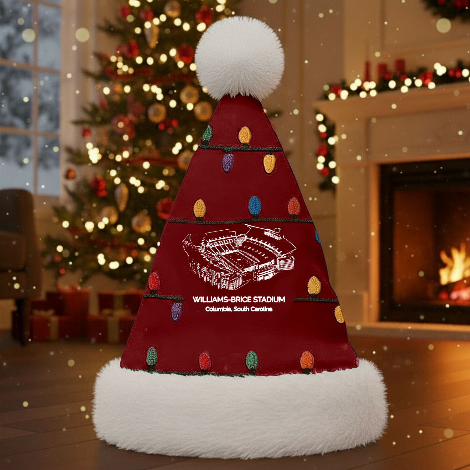 Personalized Williams-Brice Stadium Santa Hat, A Perfect Christmas Gift For Family - Limited Edition