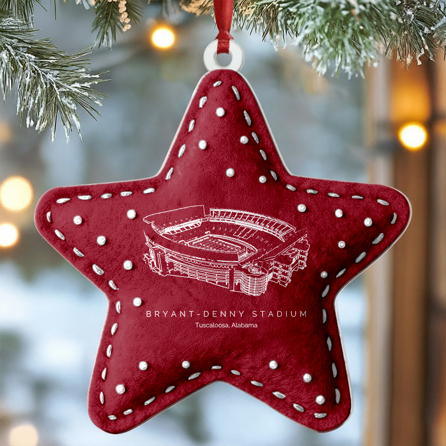 Custom Bryant-Denny Stadium Christmas Acrylic Ornament Gift For Family Member - Limited Edition
