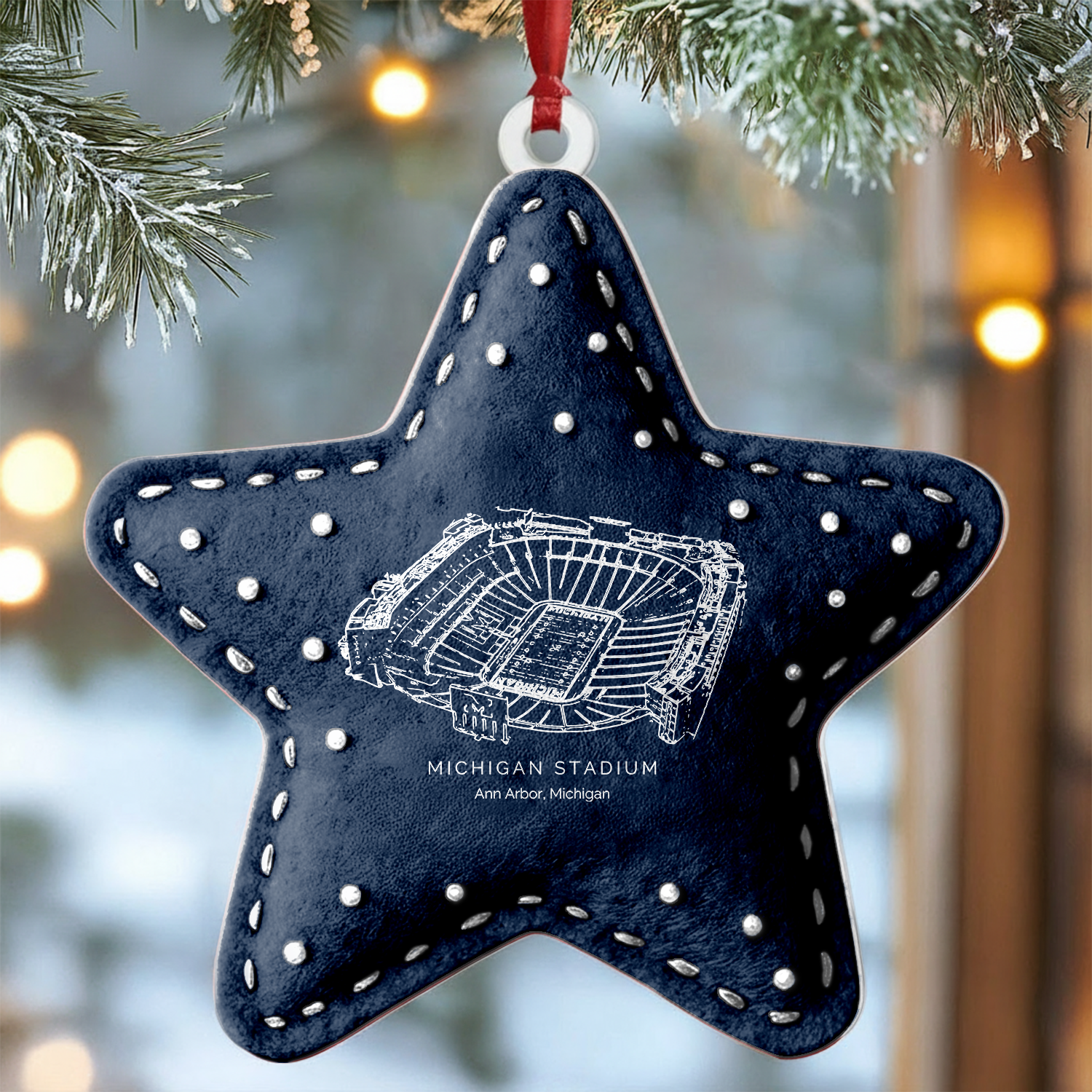 Custom Michigan Stadium Christmas Acrylic Ornament Gift For Family Member - Limited Edition