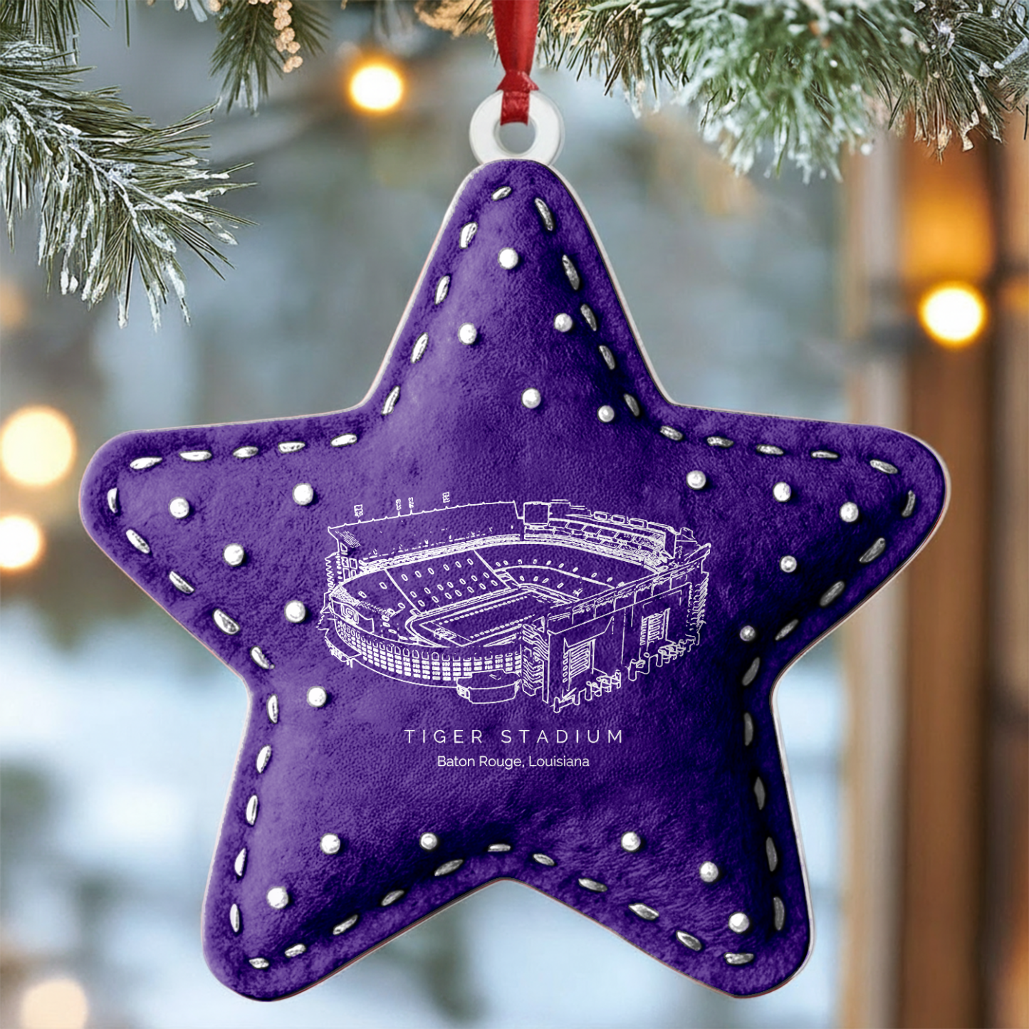 Custom Tiger Stadium Christmas Acrylic Ornament Gift For Family Member - Limited Edition