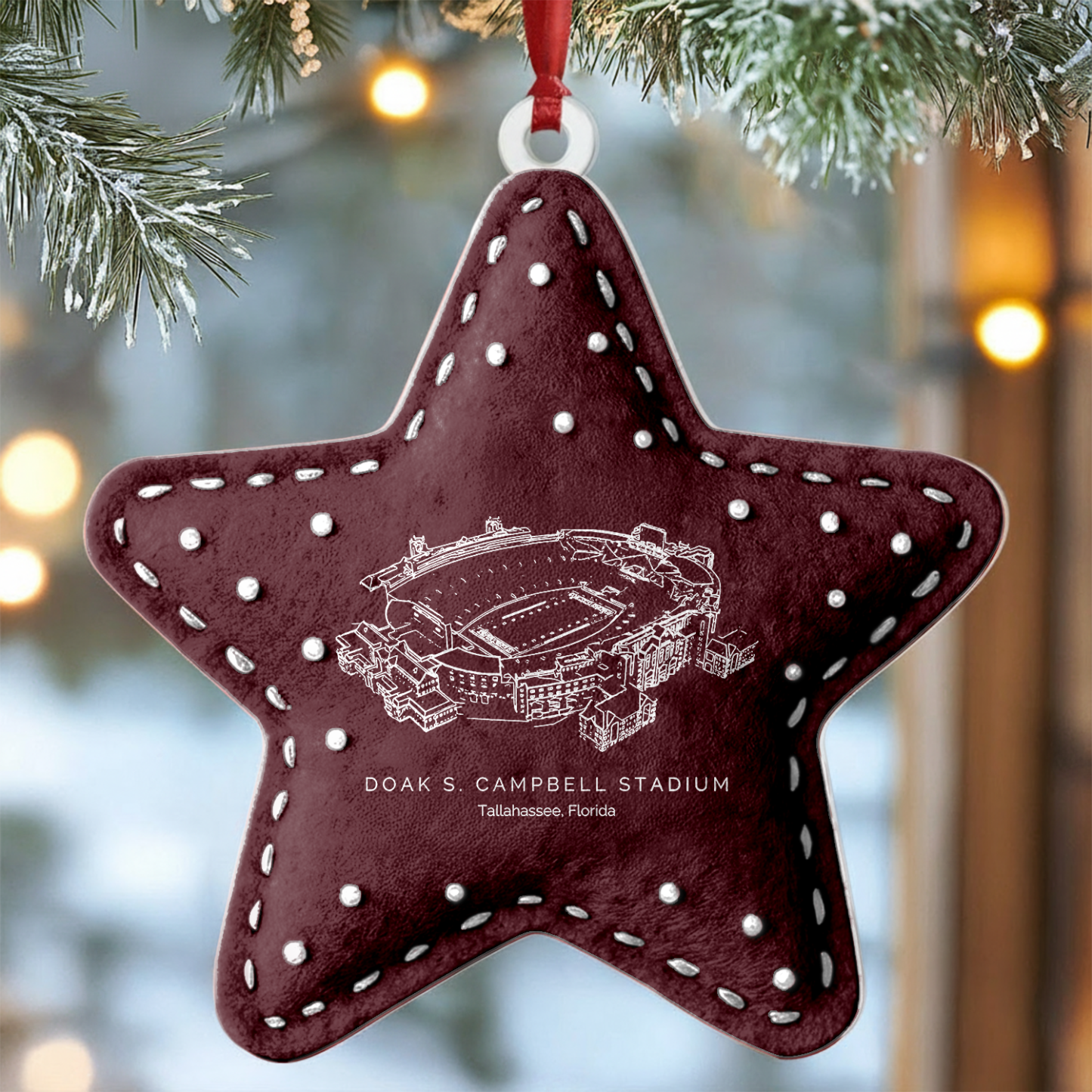 Custom Doak S. Campbell Stadium Christmas Acrylic Ornament Gift For Family Member - Limited Edition