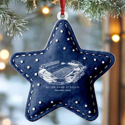 Custom Notre Dame Stadium Christmas Acrylic Ornament Gift For Family Member - Limited Edition