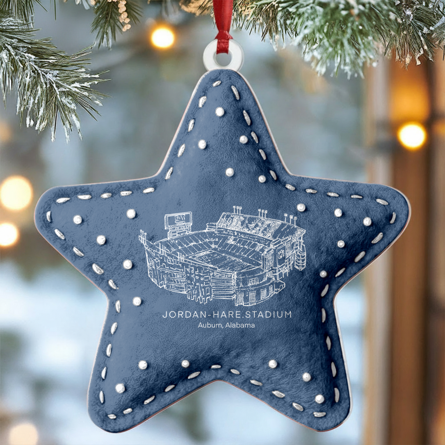 Custom Jordan-Hare Stadium Christmas Acrylic Ornament Gift For Family Member - Limited Edition
