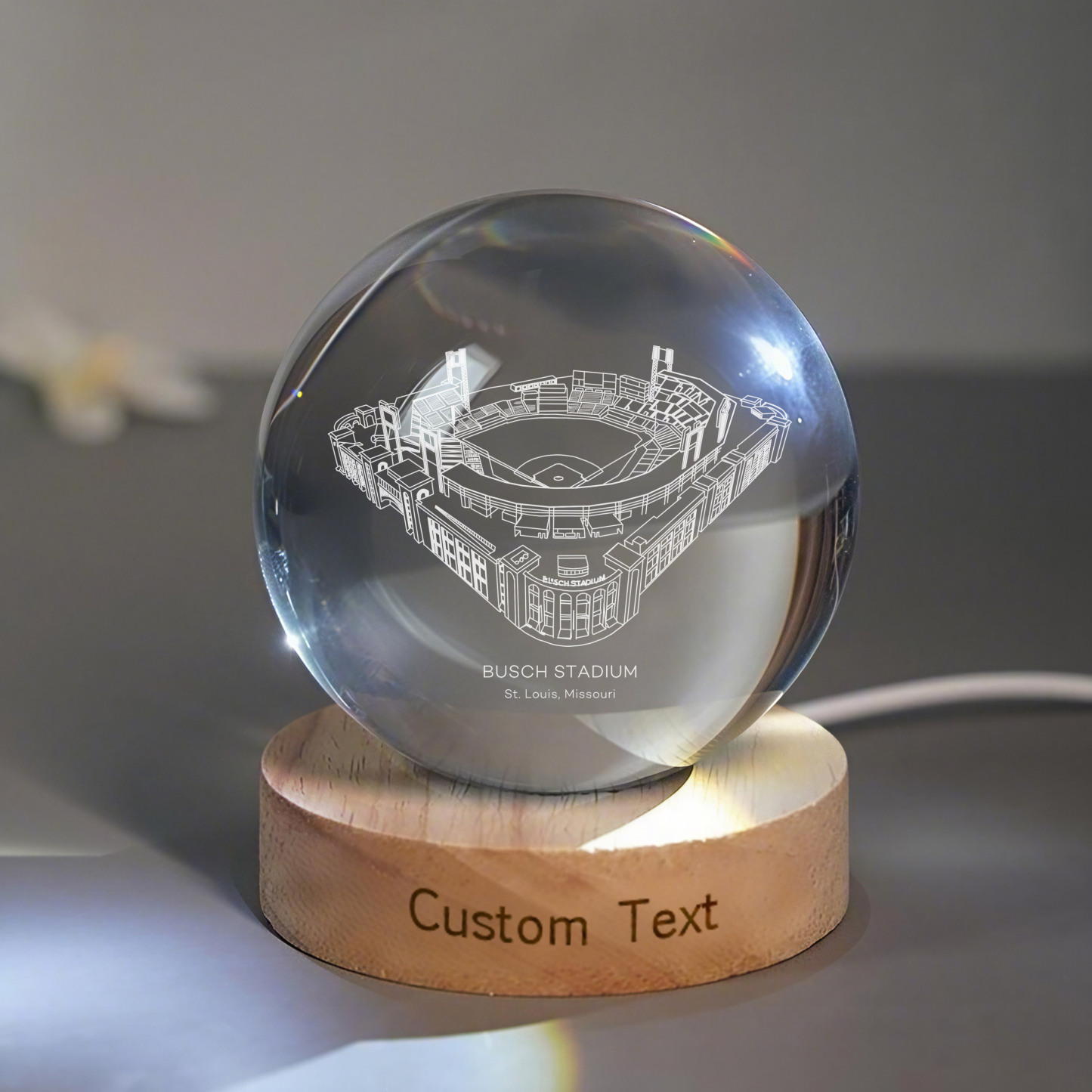 c Stadium 3D Spherical Crystal Lamp