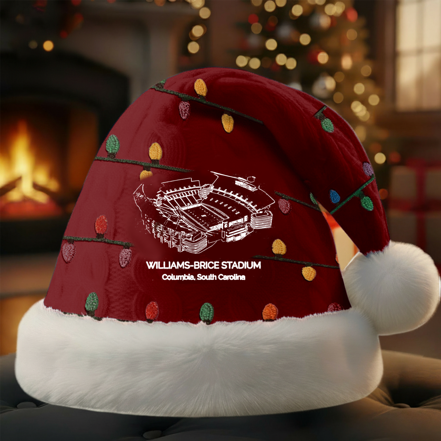 Personalized Williams-Brice Stadium Santa Hat, A Perfect Christmas Gift For Family - Limited Edition