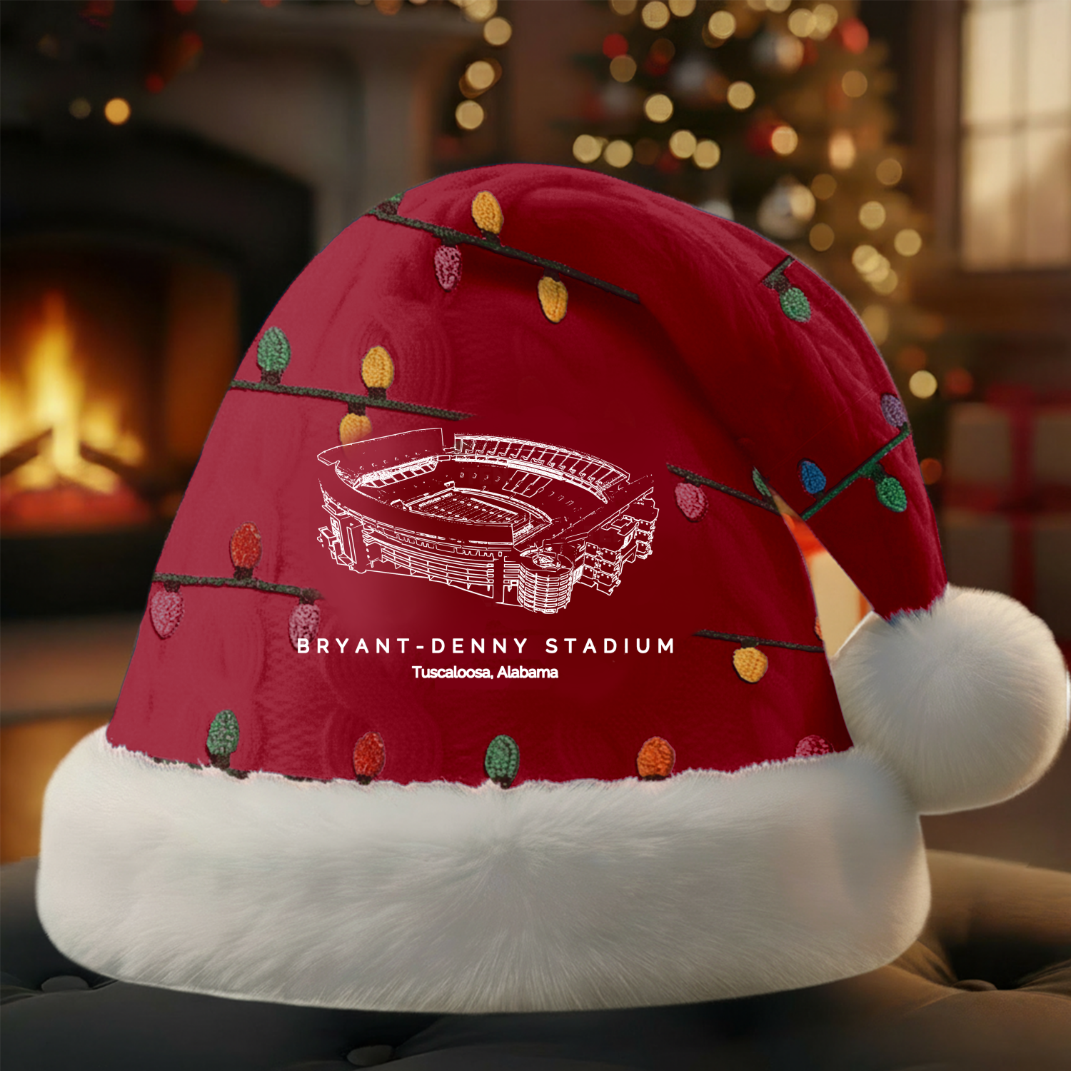 Personalized Bryant-Denny Stadium Santa Hat, A Perfect Christmas Gift For Family - Limited Edition