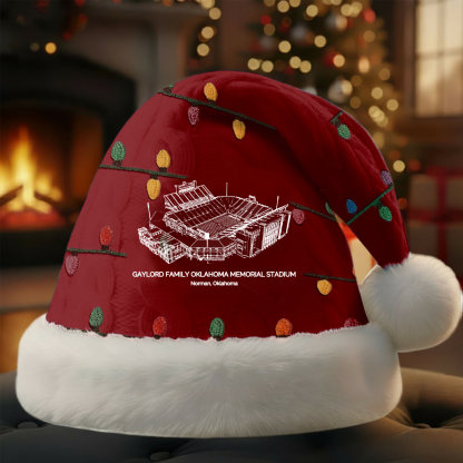 Personalized Gaylord Family Oklahoma Memorial Stadium Santa Hat, A Perfect Christmas Gift For Family - Limited Edition