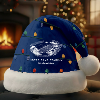 Personalized Notre Dame Stadium Santa Hat, A Perfect Christmas Gift For Family - Limited Edition