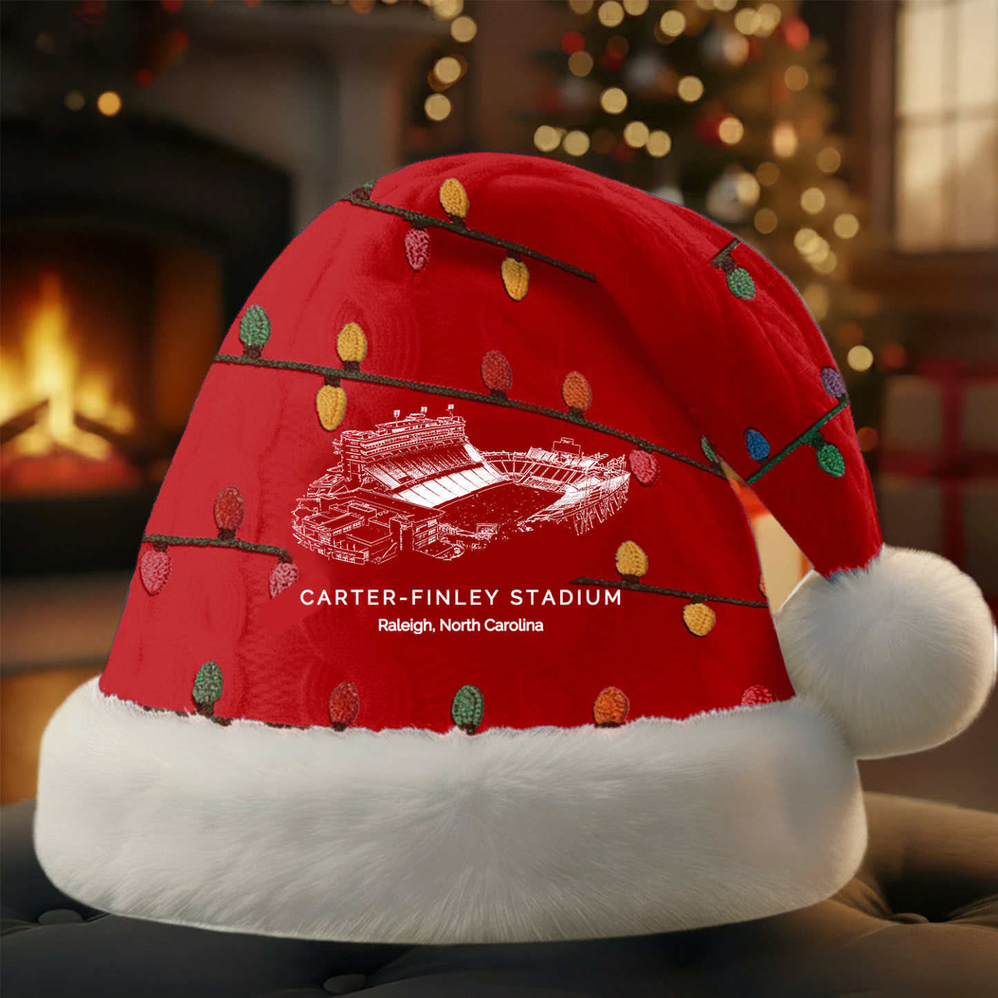 Personalized Carter–Finley Stadium Santa Hat, A Perfect Christmas Gift For Family - Limited Edition