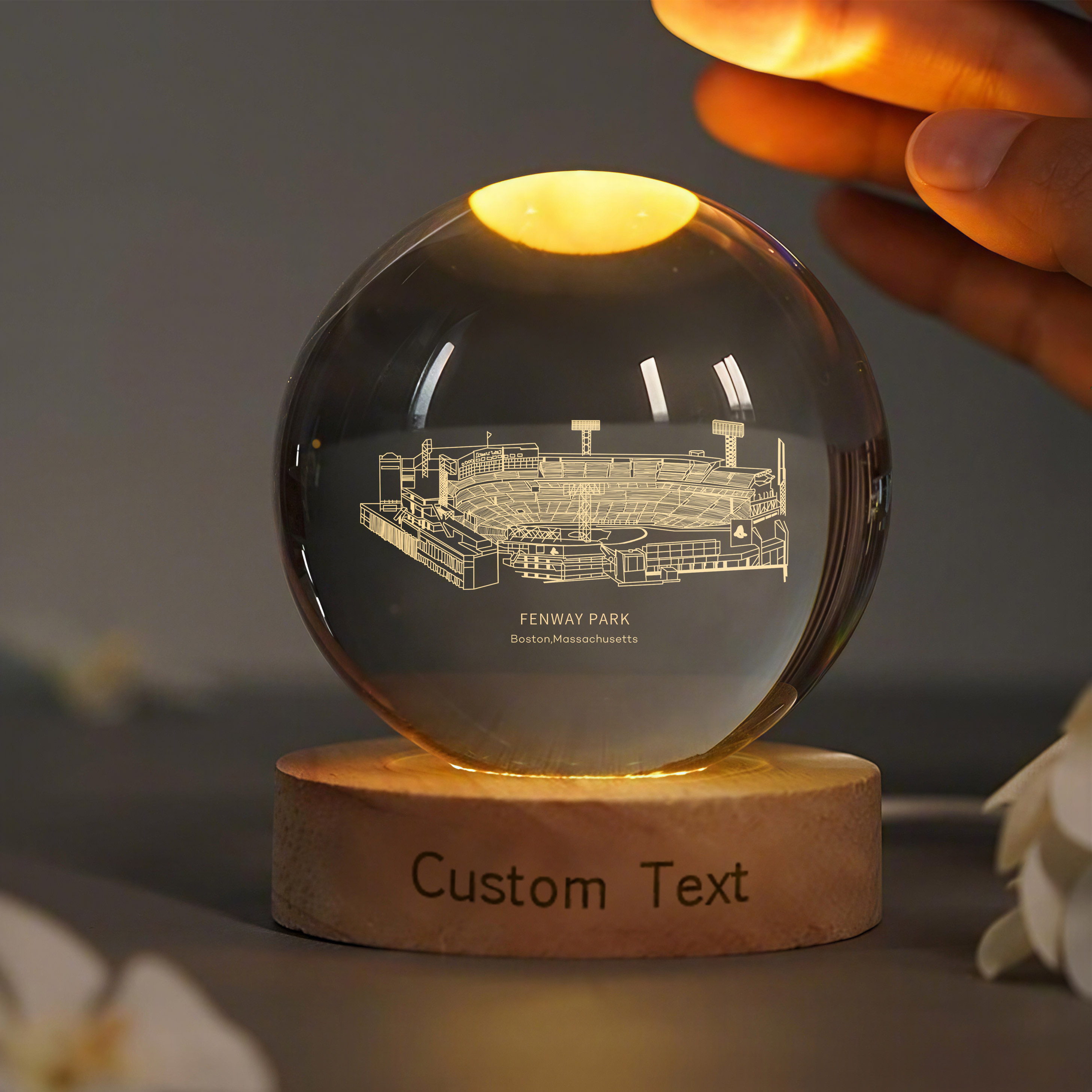 FENWAY PARK 3D Spherical Crystal Lamp