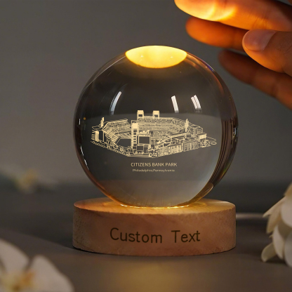 CITIZENS BANK PARK Stadium 3D Spherical Crystal Lamp