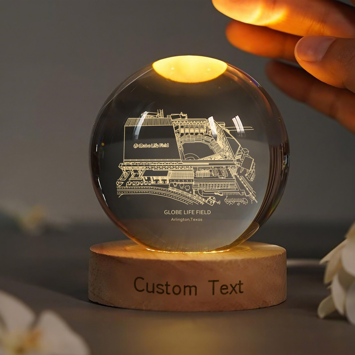 GLOBE LIFE FIELD Stadium 3D Spherical Crystal Lamp