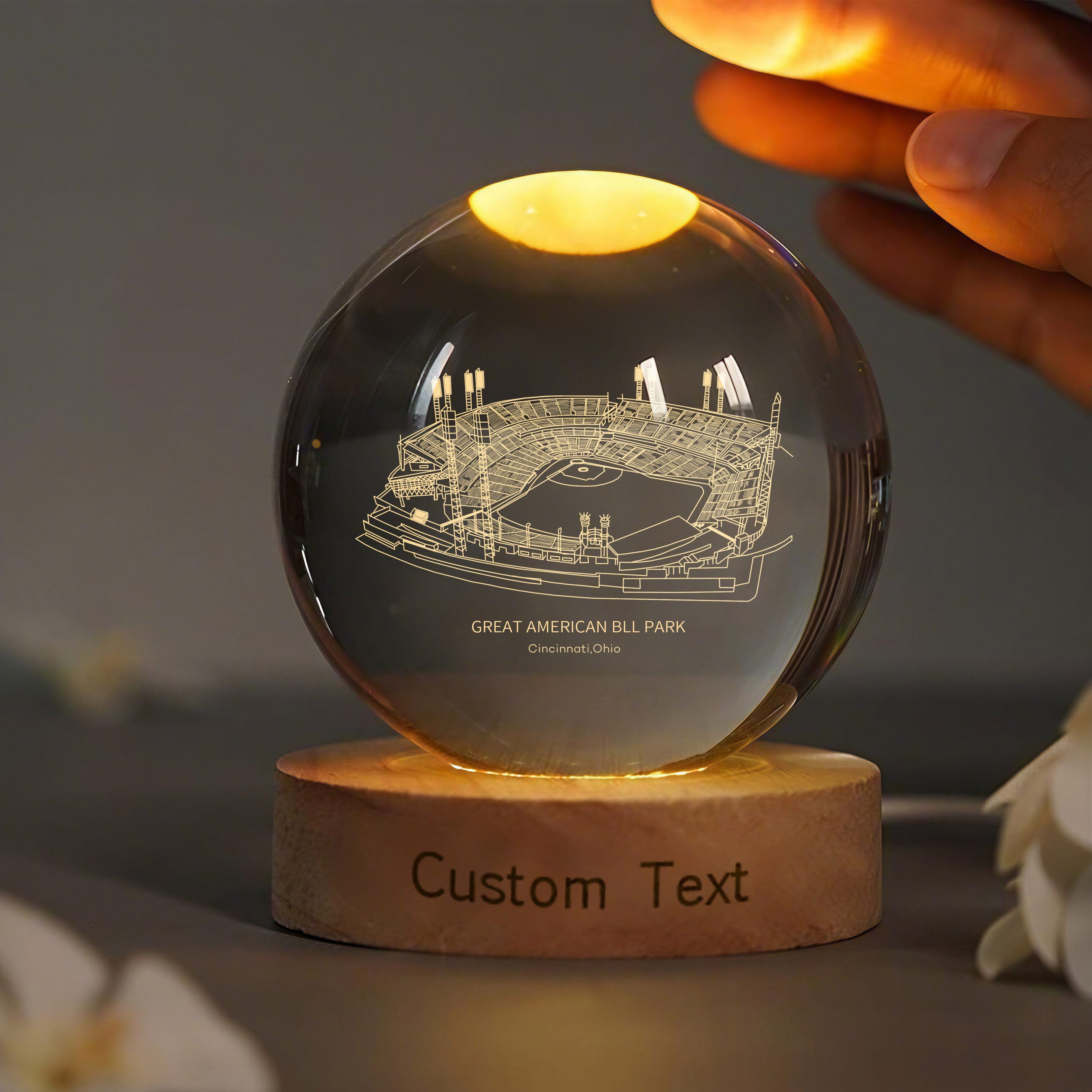 GREAT AMERICAN BALL PARK Stadium 3D Spherical Crystal Lamp