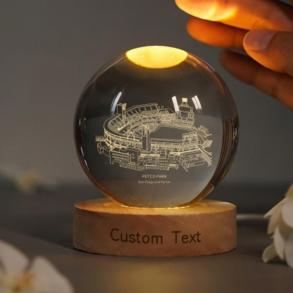 PETCO PARK Stadium 3D Spherical Crystal Lamp