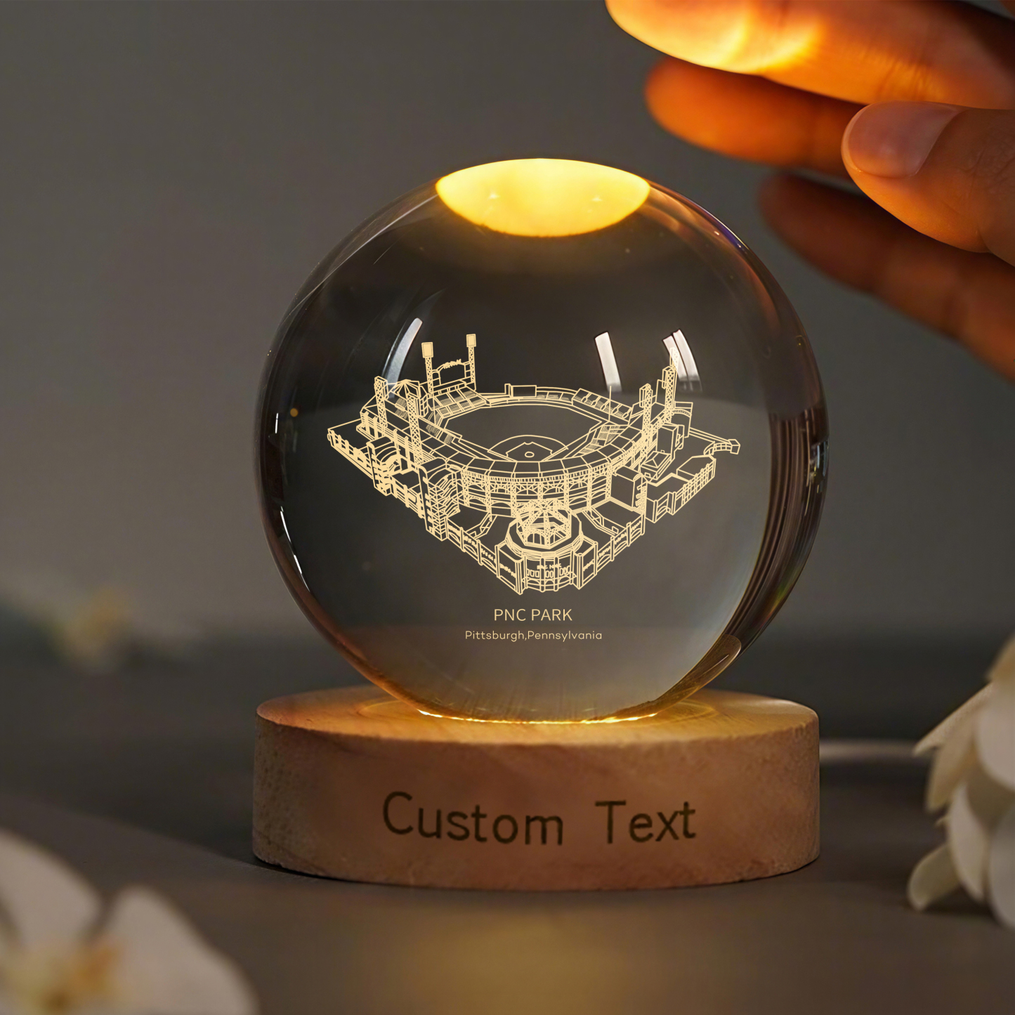 PNC PARK Stadium 3D Spherical Crystal Lamp