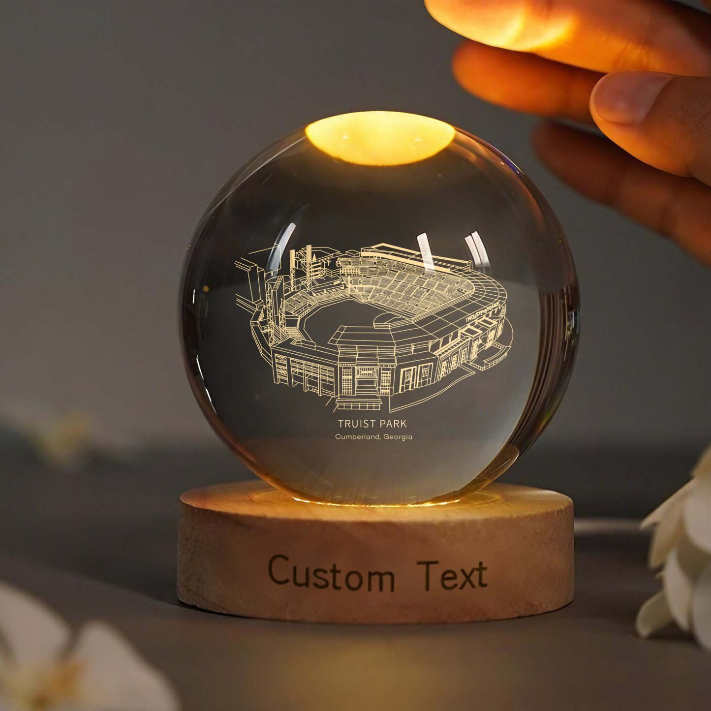 TRUIST PARK Stadium 3D Spherical Crystal Lamp