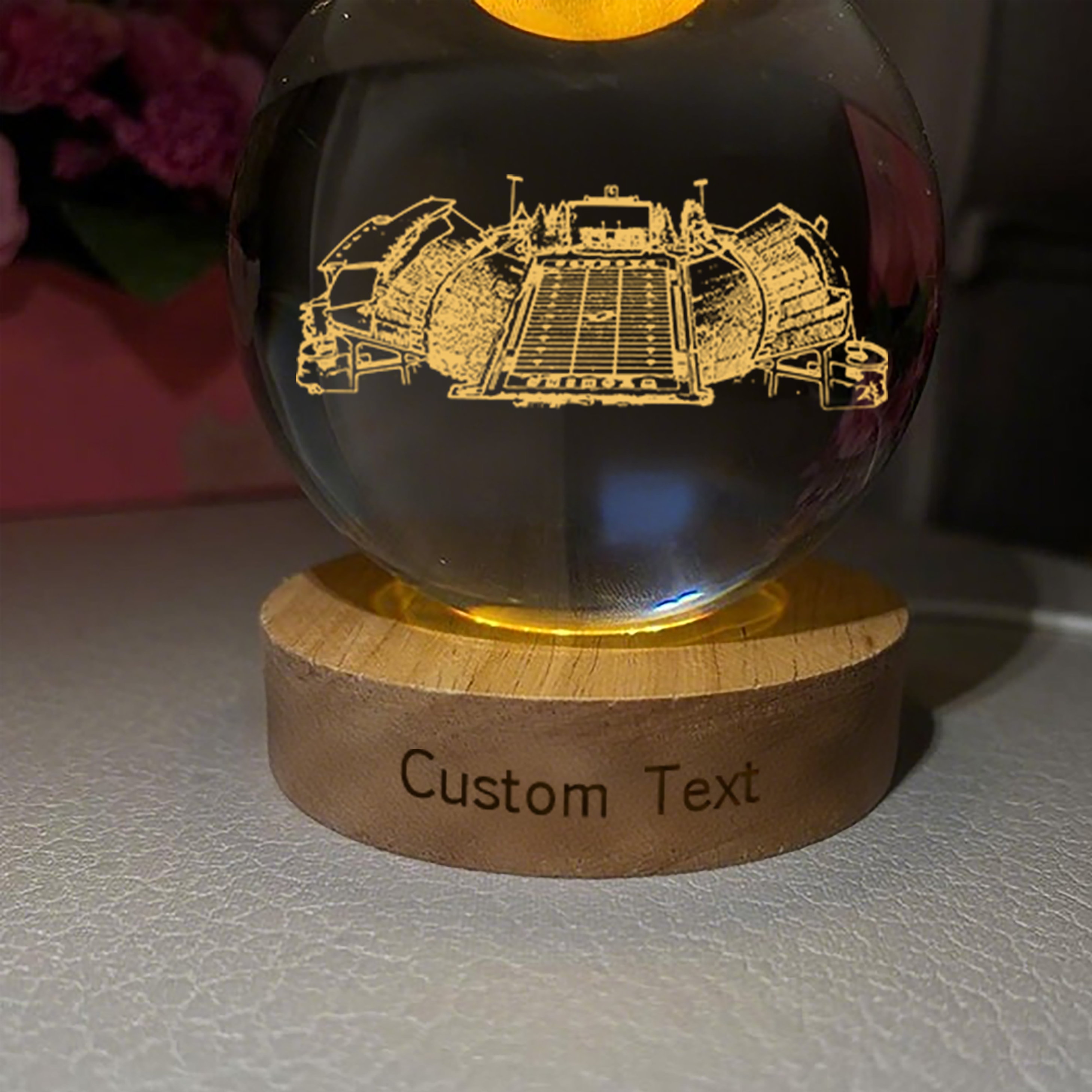 War Memorial Stadium 3D Spherical Crystal Lamp