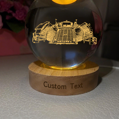 War Memorial Stadium 3D Spherical Crystal Lamp