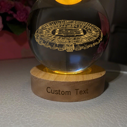Yale Bowl Stadium 3D Spherical Crystal Lamp