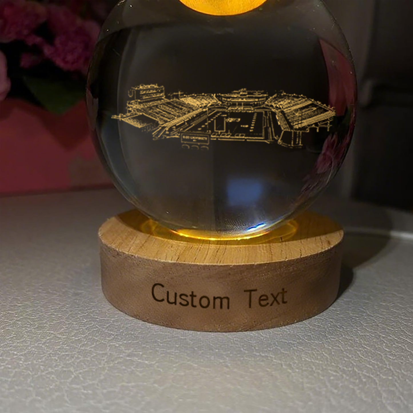 Peden Stadium 3D Spherical Crystal Lamp