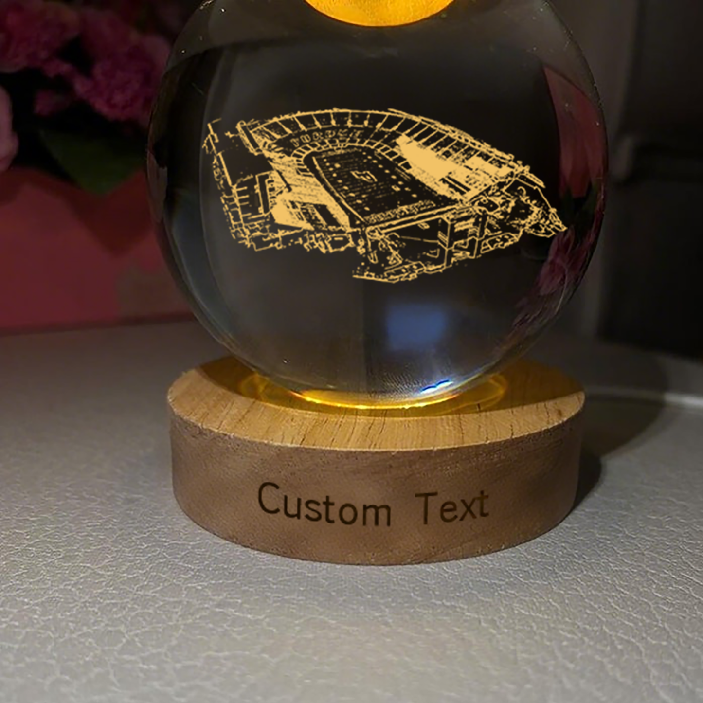 Ross–Ade Stadium 3D Spherical Crystal Lamp