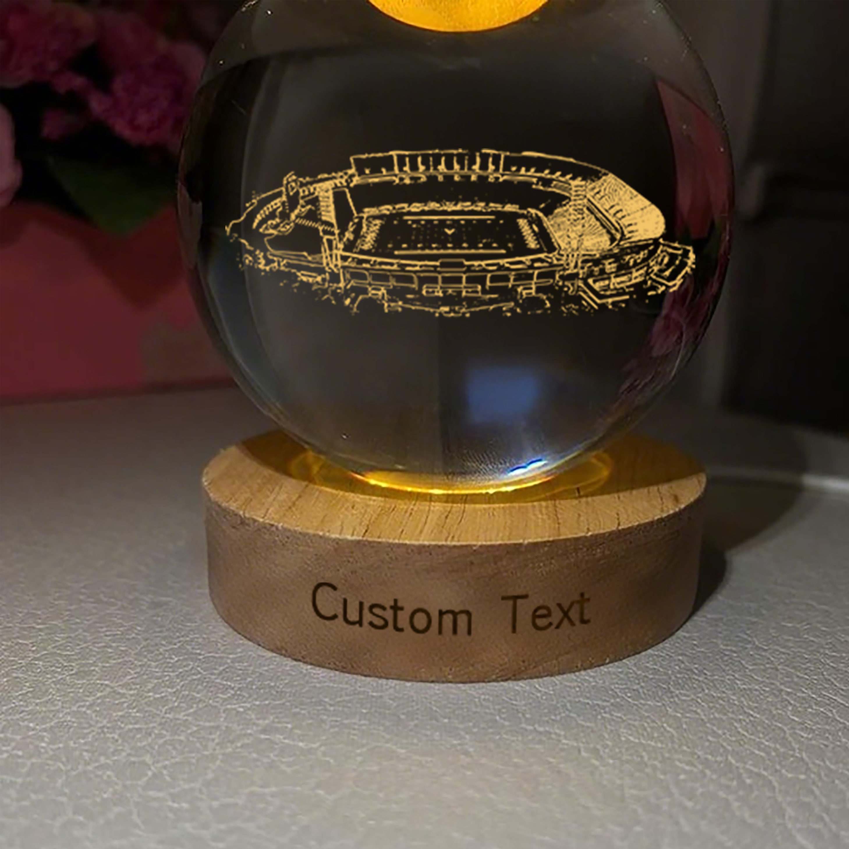 Scott Stadium 3D Spherical Crystal Lamp