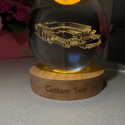 Sun Devil Stadium 3D Spherical Crystal Lamp