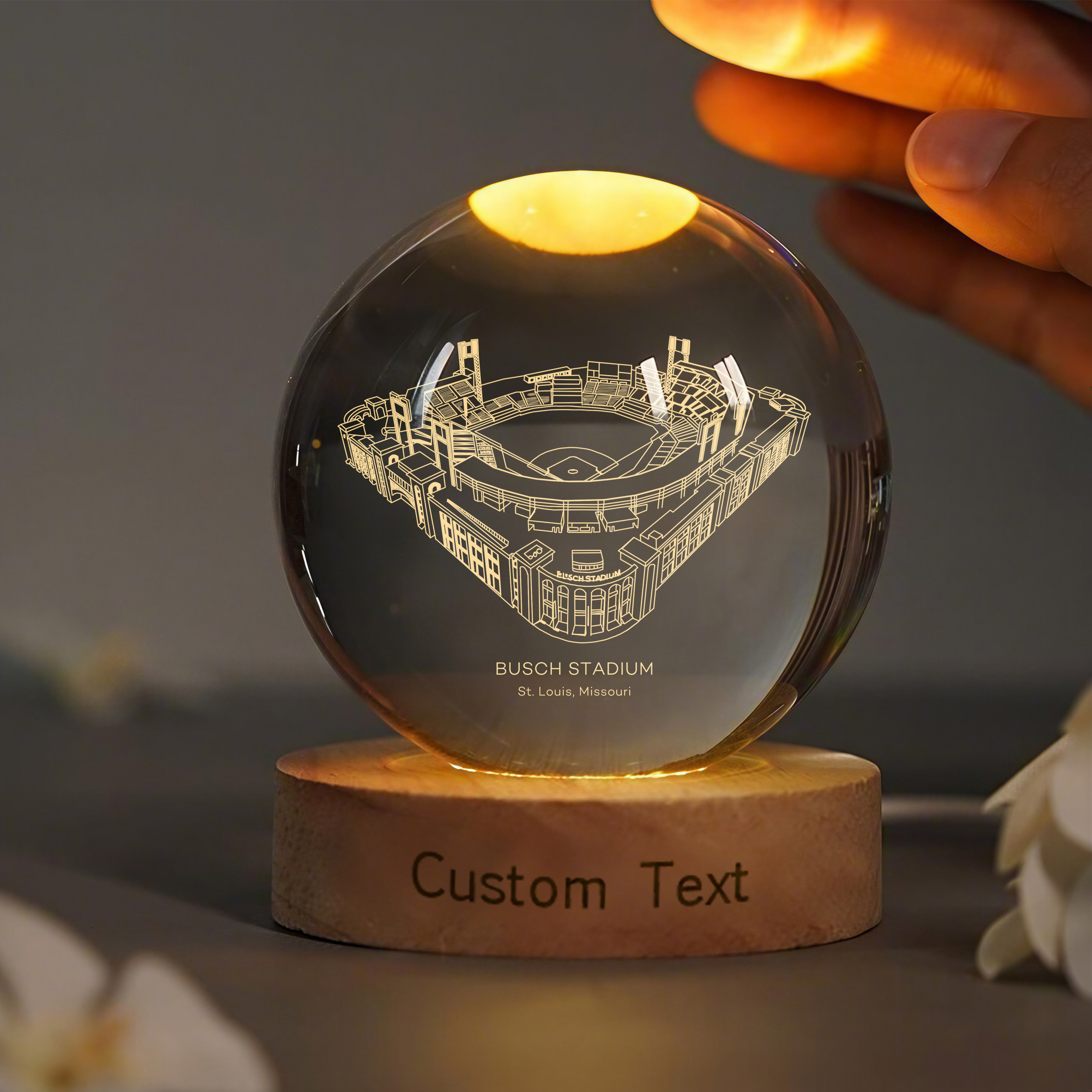 c Stadium 3D Spherical Crystal Lamp