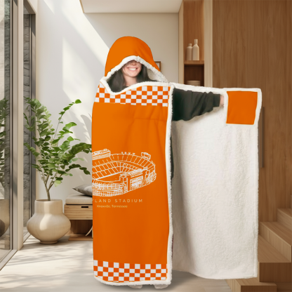 Personalized Neyland Stadium Sport Hooded Blanket