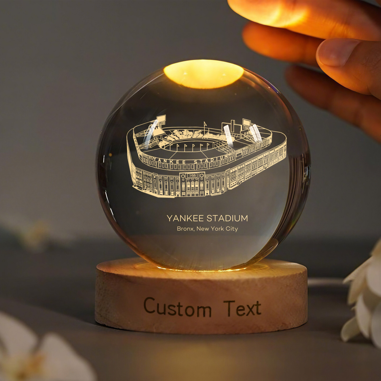 YANKEE Stadium 3D Spherical Crystal Lamp