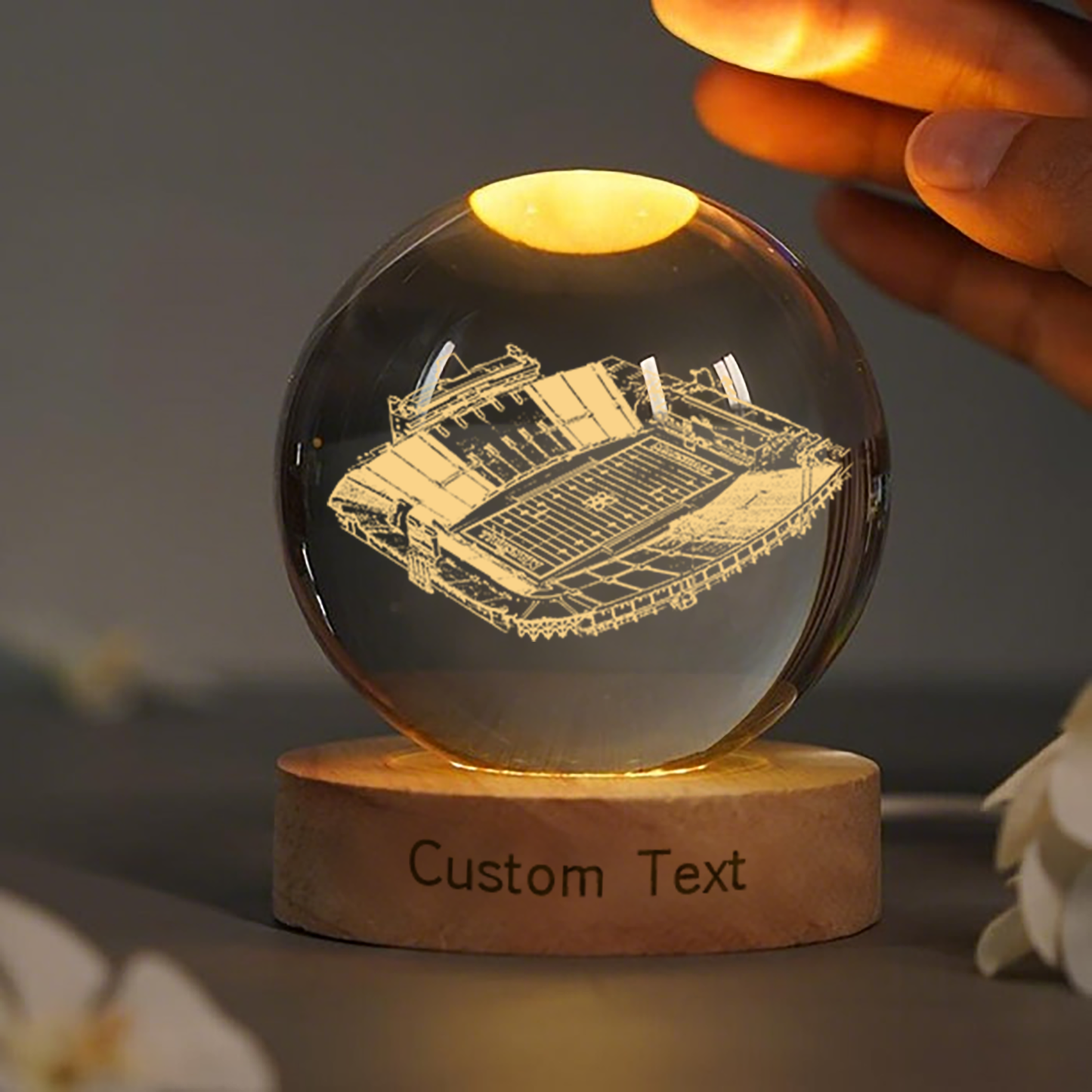 Joan C. Edwards Stadium 3D Spherical Crystal Lamp