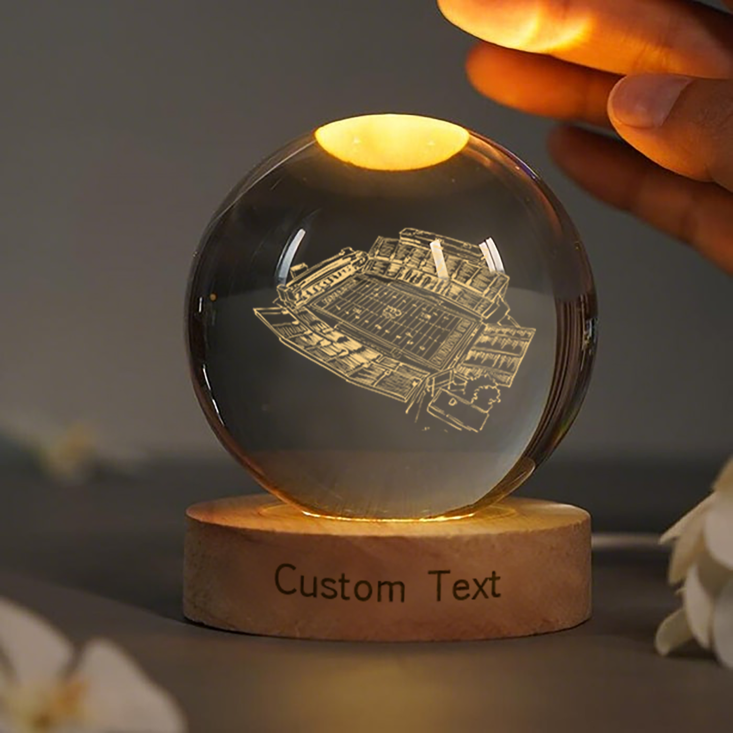 S.B. Ballard Stadium 3D Spherical Crystal Lamp