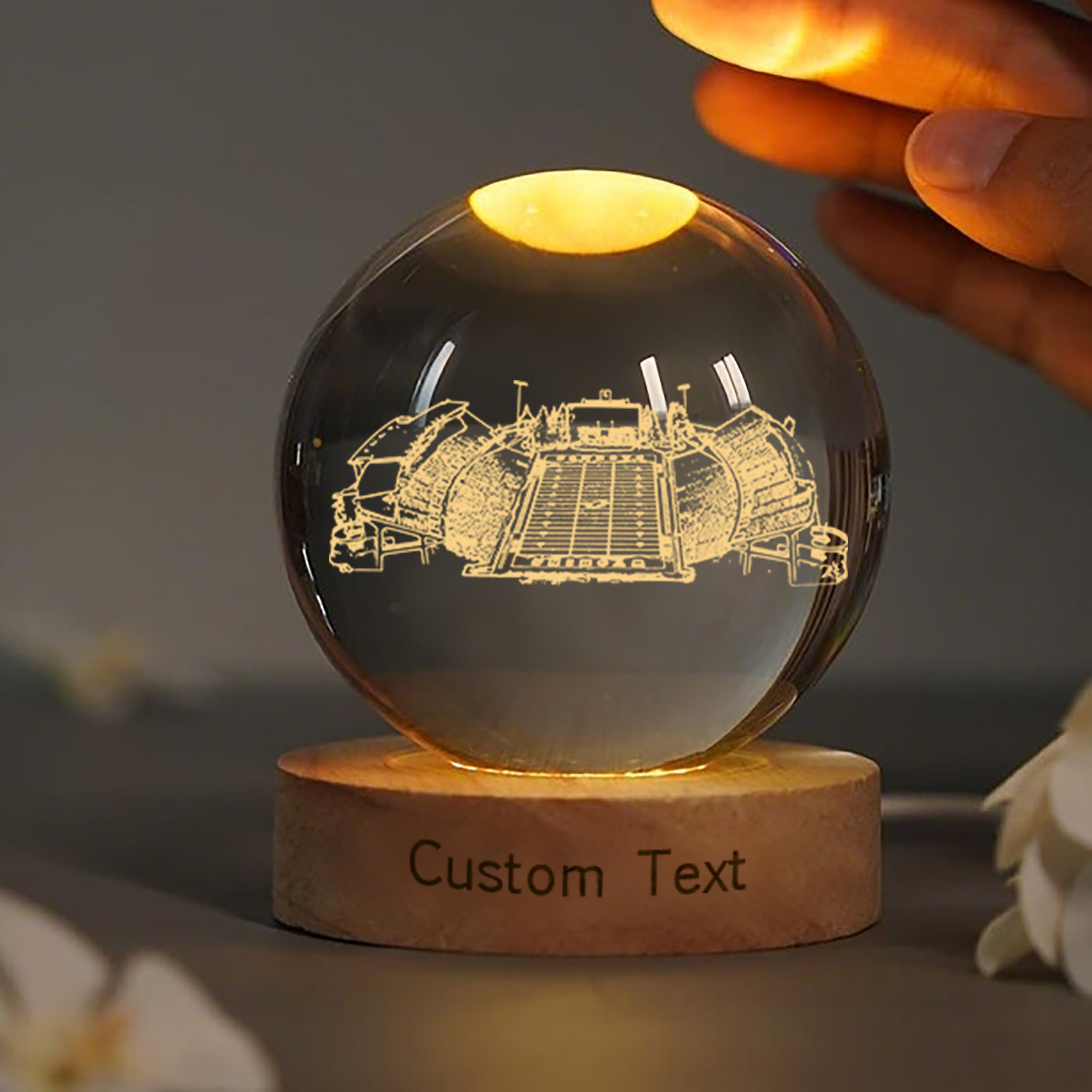 War Memorial Stadium 3D Spherical Crystal Lamp