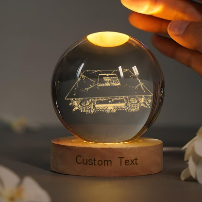 Hard Rock Stadium 3D Spherical Crystal Lamp