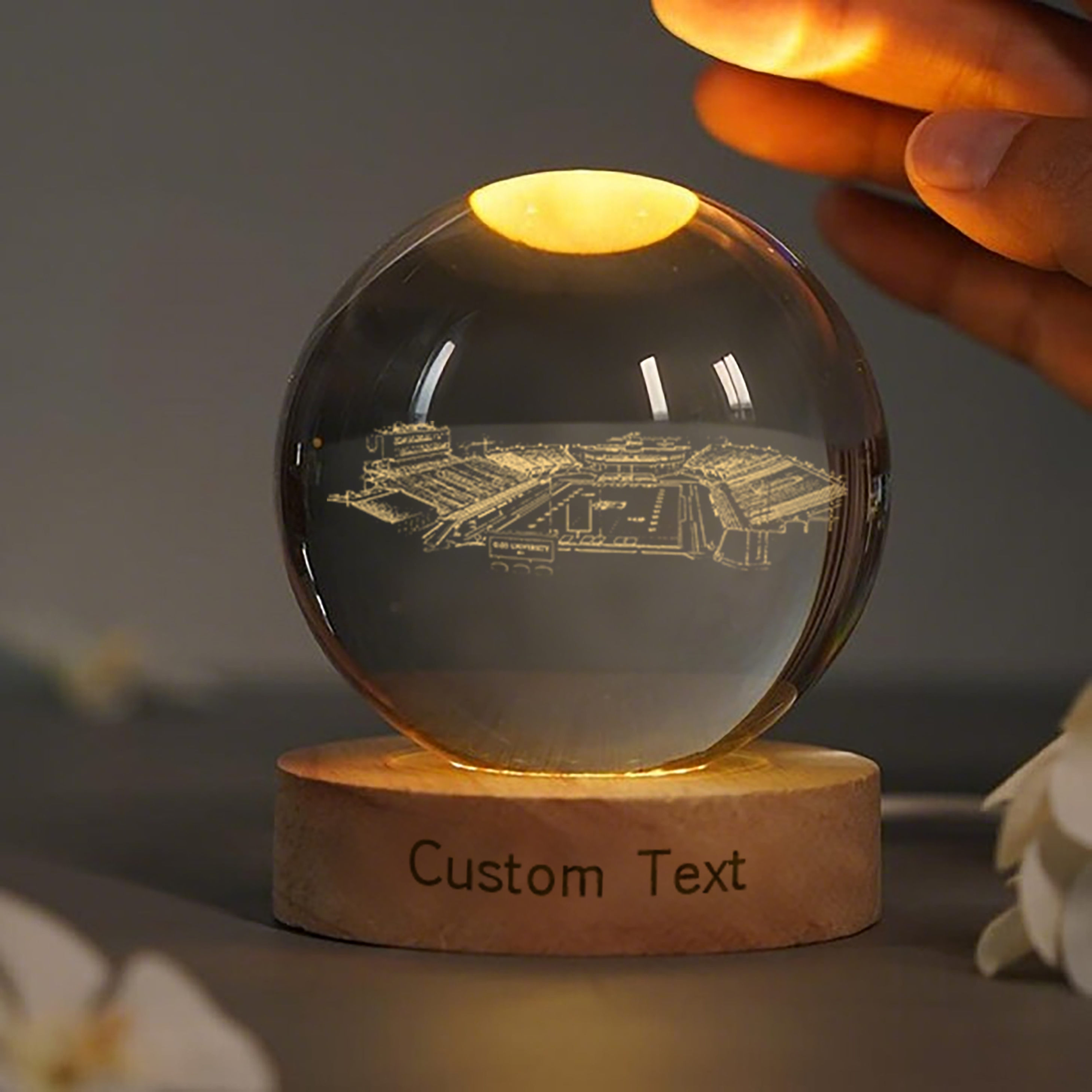 Peden Stadium 3D Spherical Crystal Lamp