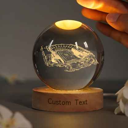 Ross–Ade Stadium 3D Spherical Crystal Lamp
