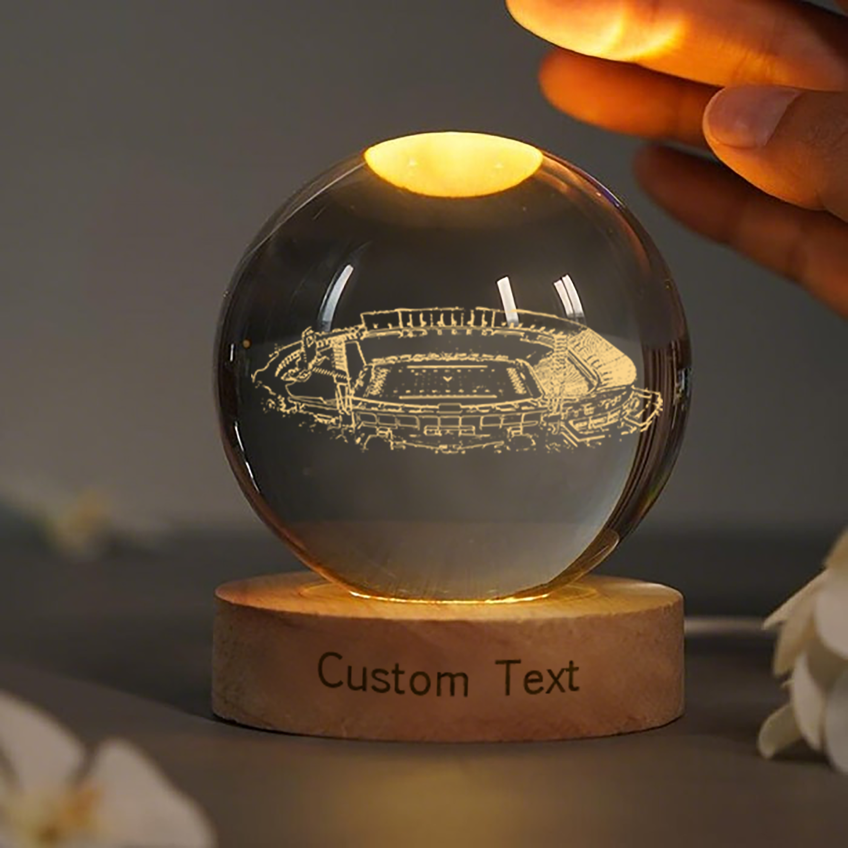 Scott Stadium 3D Spherical Crystal Lamp