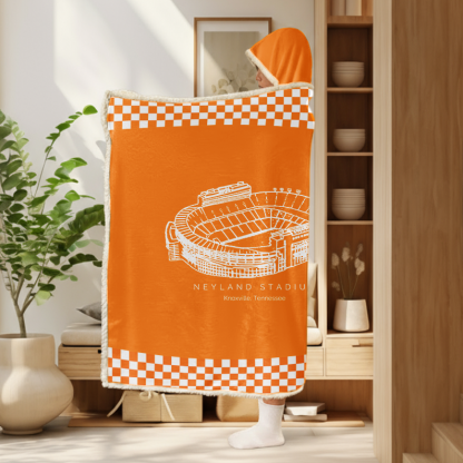 Personalized Neyland Stadium Sport Hooded Blanket