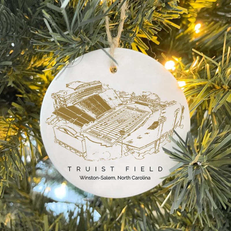 Truist Field College Football Ceramic Christmas Ornament