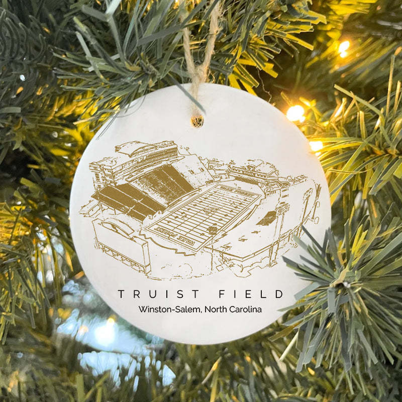 Truist Field College Football Ceramic Christmas Ornament